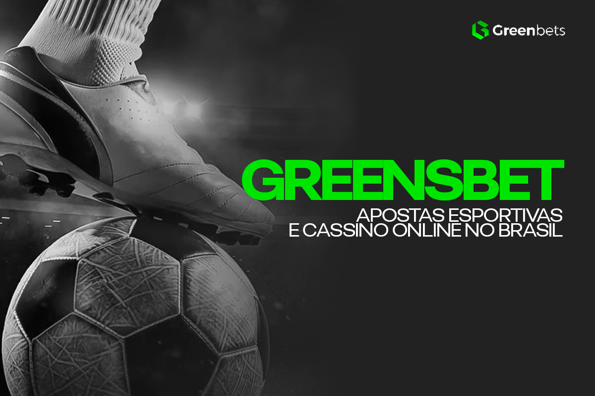 Greenbets Apostas Esportivas e Cassino Online no Brasil. imagem em preto e branco com pé de jogador, usando chuteira, sobre uma bola