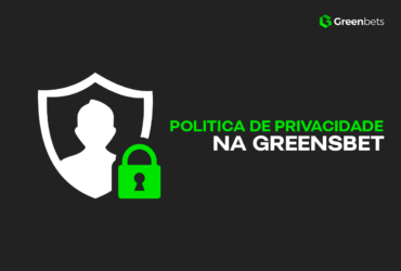 política de privacidade greenbets. Símbolo branco de escudo com uma silhueta de um homem com um cadeado verde na frente.